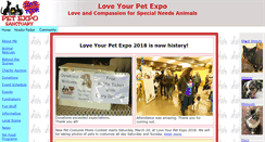 Desktop Screenshot of loveyourpetexpo.com